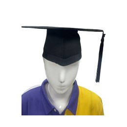 【訂製黑色方頂流蘇畢業帽】|全黑設計|硬挺方形帽頂|畢業帽設計|右側附長流蘇|自訂畢業帽|畢業帽專門店   GGC029 【訂製黑色方頂流蘇畢業帽】|全黑設計|硬挺方形帽頂|畢業帽設計|右側附長流蘇|自訂畢業帽|畢業帽專門店   GGC029